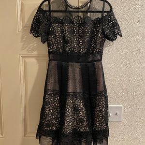 Black detailed dress